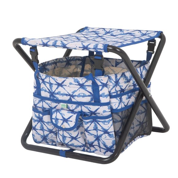 Gardening Stool w/ Detachable Tote:  Blue.  Folding. Sturdy.  New.  Unopened Box - Picture 7 of 9